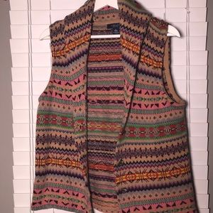 Multi-colored sweater vest